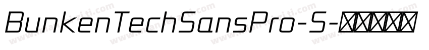 BunkenTechSansPro-S字体转换