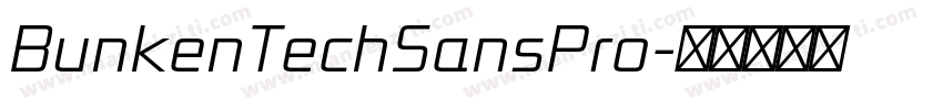 BunkenTechSansPro字体转换