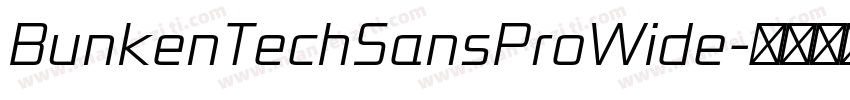 BunkenTechSansProWide字体转换