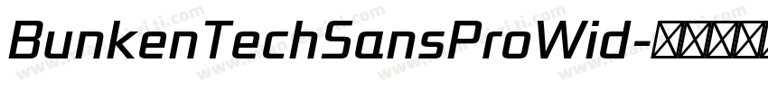 BunkenTechSansProWid字体转换