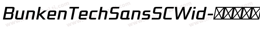 BunkenTechSansSCWid字体转换
