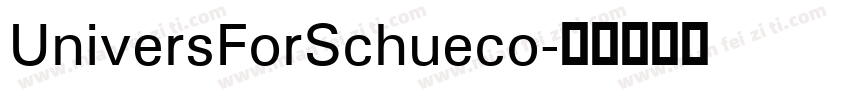 UniversForSchueco字体转换