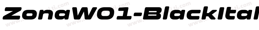 ZonaW01-BlackItalic字体转换