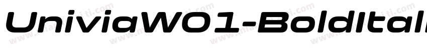 UniviaW01-BoldItalic字体转换