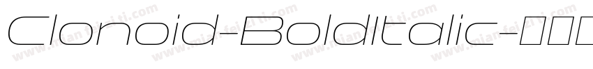 Clonoid-BoldItalic字体转换