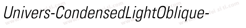 Univers-CondensedLightOblique字体转换