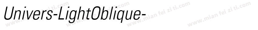 Univers-LightOblique字体转换