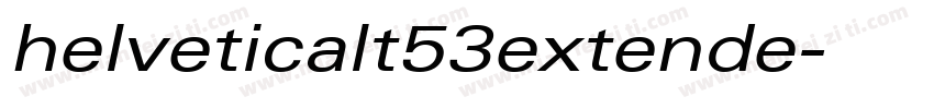 helveticalt53extende字体转换