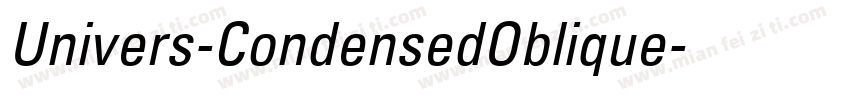 Univers-CondensedOblique字体转换