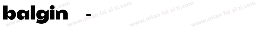 balgin免费下载字体转换