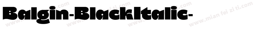 Balgin-BlackItalic字体转换