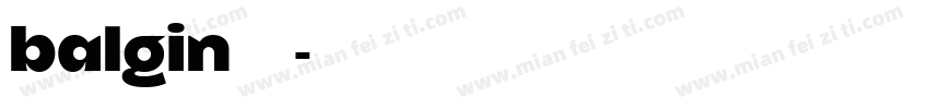 balgin免费下载字体转换