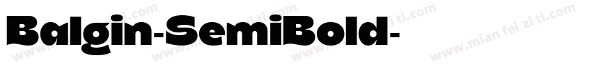 Balgin-SemiBold字体转换