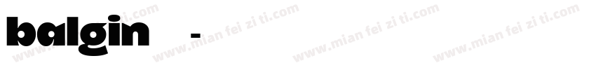 balgin免费下载字体转换