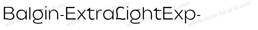 Balgin-ExtraLightExp字体转换
