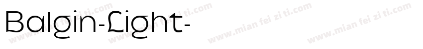 Balgin-Light字体转换