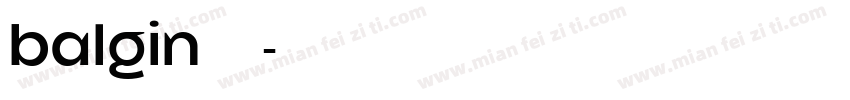 balgin免费下载字体转换