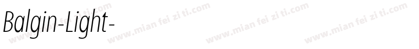 Balgin-Light字体转换