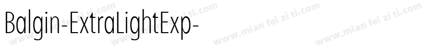 Balgin-ExtraLightExp字体转换