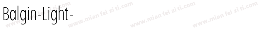 Balgin-Light字体转换