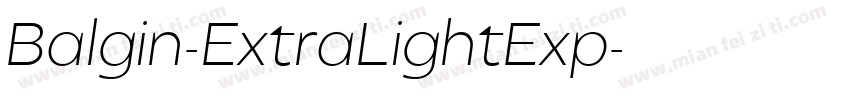 Balgin-ExtraLightExp字体转换