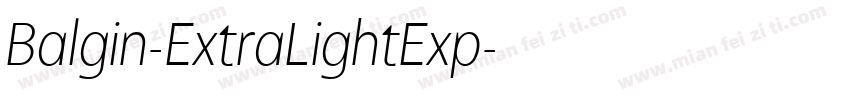 Balgin-ExtraLightExp字体转换
