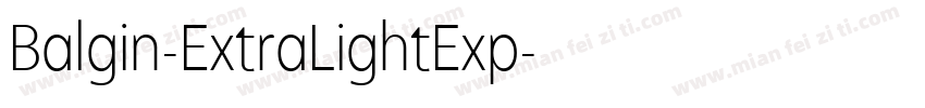 Balgin-ExtraLightExp字体转换