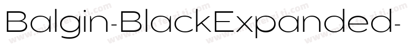 Balgin-BlackExpanded字体转换
