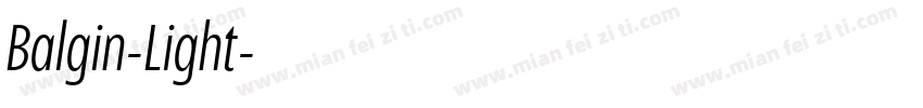 Balgin-Light字体转换