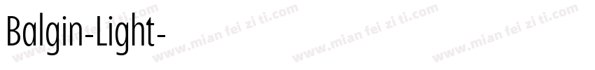 Balgin-Light字体转换