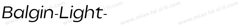 Balgin-Light字体转换