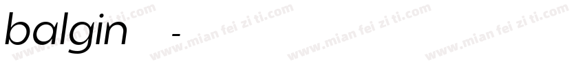 balgin免费下载字体转换