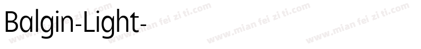 Balgin-Light字体转换