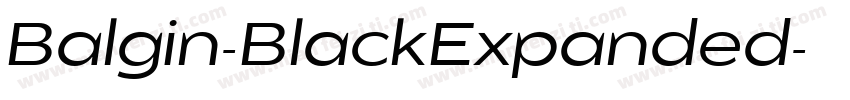 Balgin-BlackExpanded字体转换