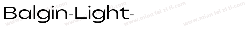 Balgin-Light字体转换