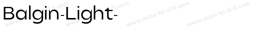 Balgin-Light字体转换