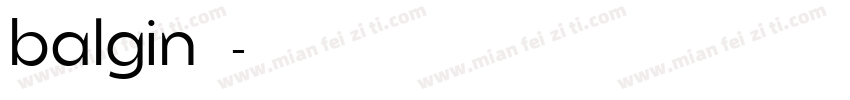 balgin字体字体转换