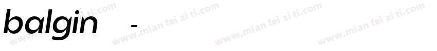 balgin免费下载字体转换