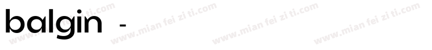 balgin字体字体转换