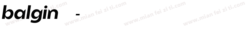 balgin免费下载字体转换