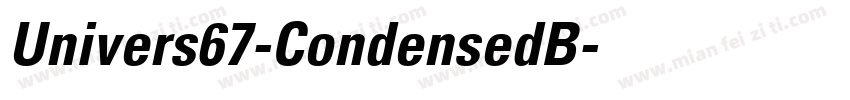 Univers67-CondensedB字体转换