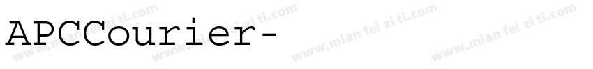 APCCourier字体转换