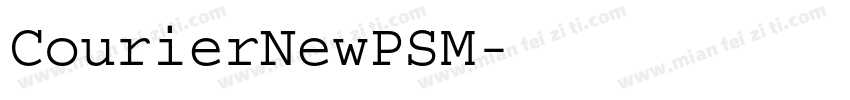 CourierNewPSM字体转换