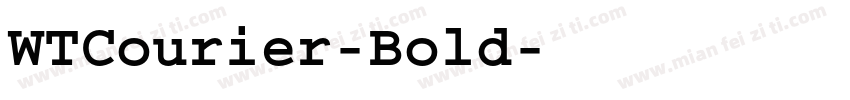 WTCourier-Bold字体转换