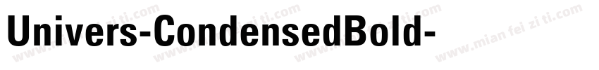 Univers-CondensedBold字体转换