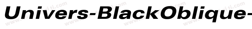 Univers-BlackOblique字体转换