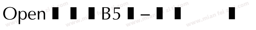 Open喧嚣骸B5常字体转换