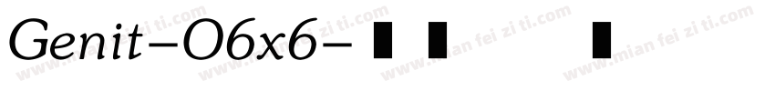 Genit-O6x6字体转换