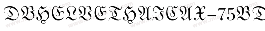 DBHELVETHAICAX-75BD字体转换