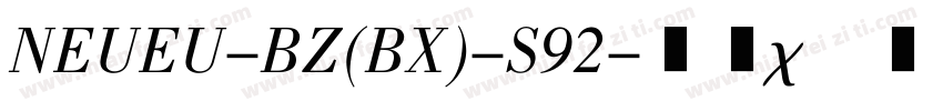 NEUEU-BZ(BX)-S92字体转换